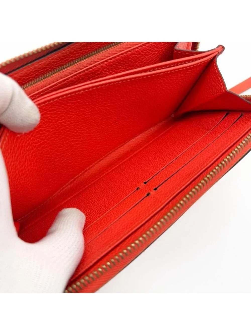 Louis Vuitton Zippy Wallet Empreinte Orange Round